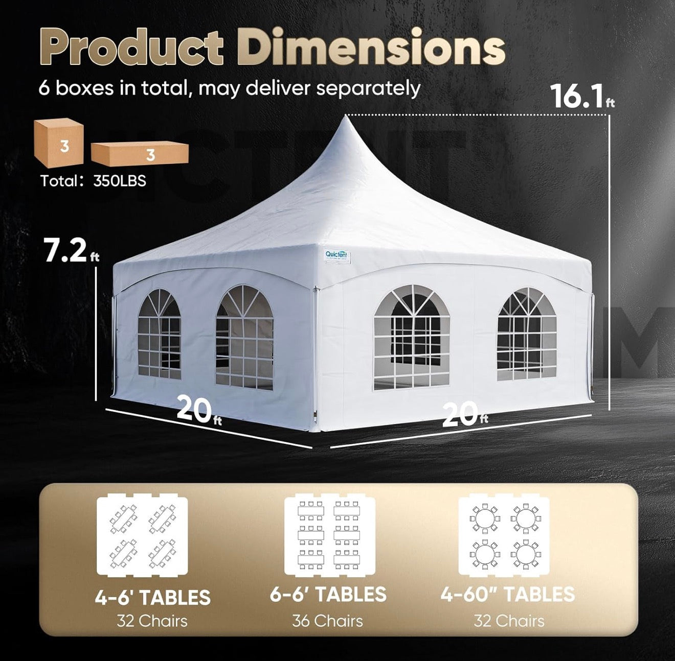20x20 High Peak Tent Fri-Sun